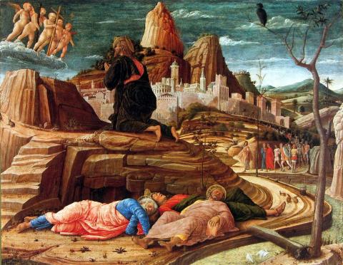 Mantegna: Krisztus az Olajfák hegyén 1459 